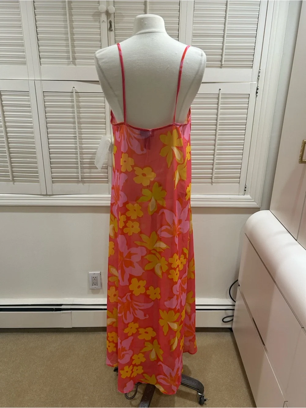 New Beach Riot Pink & Yellow Floral Cover Up